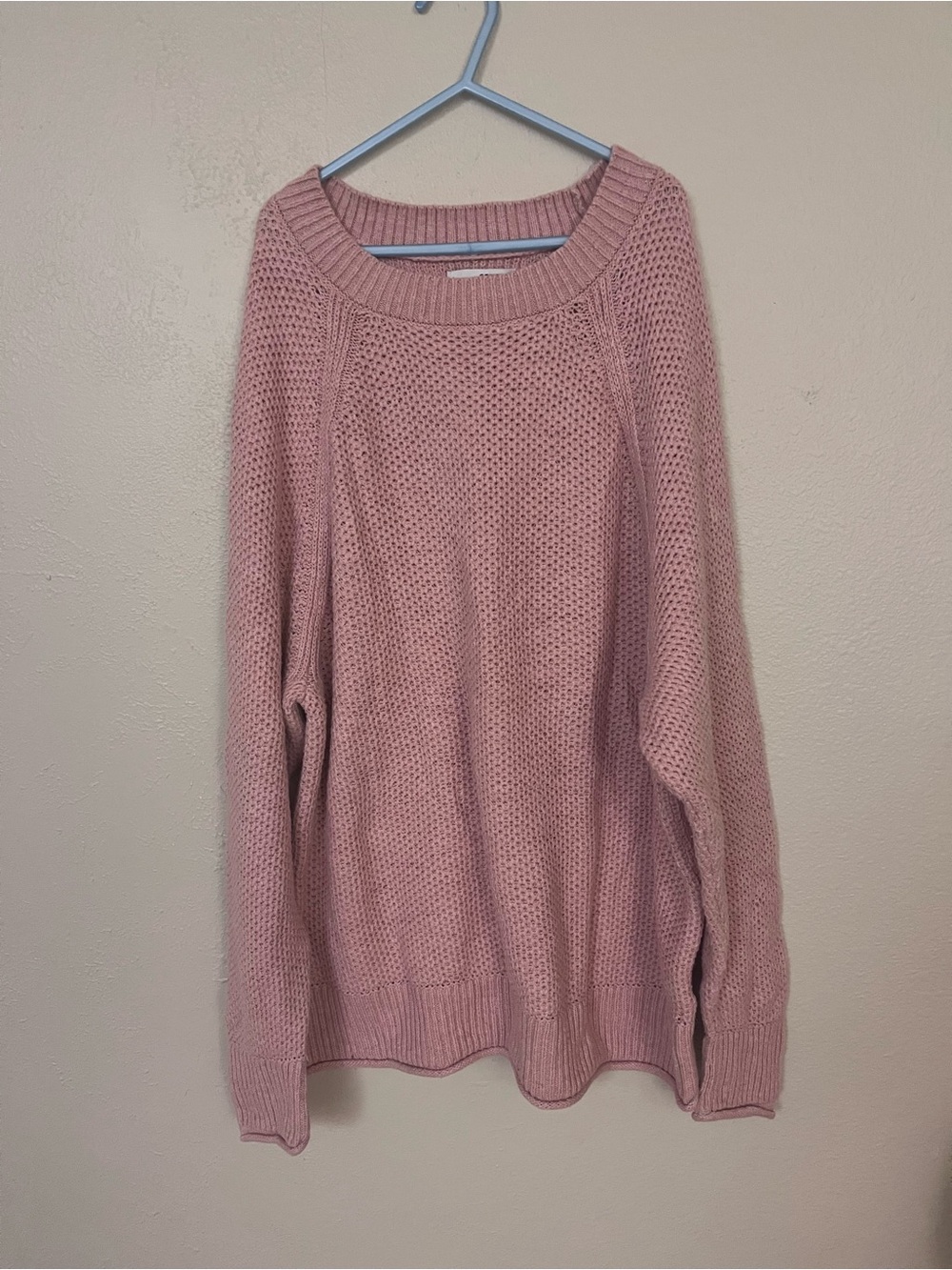 Women’s Dusty Rose Sonoma Goods for Life textured crewneck pullover sweater|m